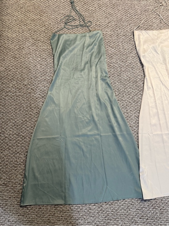 Dresses & Skirts - Sage Green and Nude Halter Slip Dress Bundle